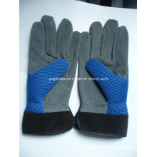 Garten Handschuh-Schwein Split Leder Handschuh-blauen Handschuh